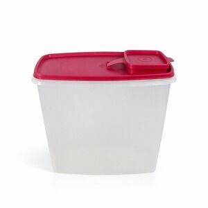 Tupperware Modular Mate Rectangular Storage Container w/ Pink Lid & Flip Spout